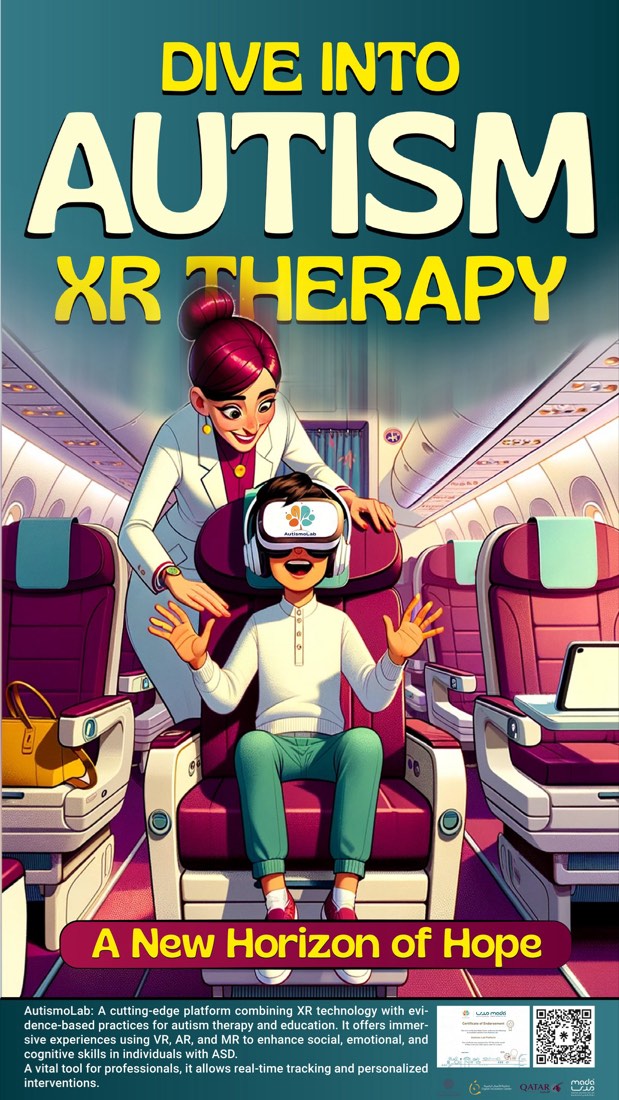 AutismoLab poster titled Dive into Autism XR Therapy